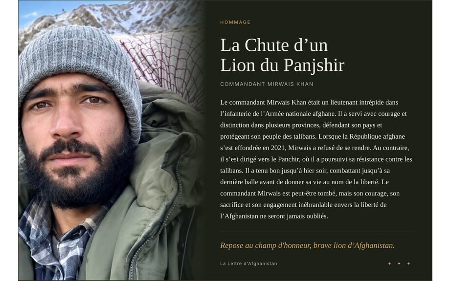 Reconnaître les taliban ou soutenir la résistance afghane ? - LA LETTRE d'AFGHANISTAN