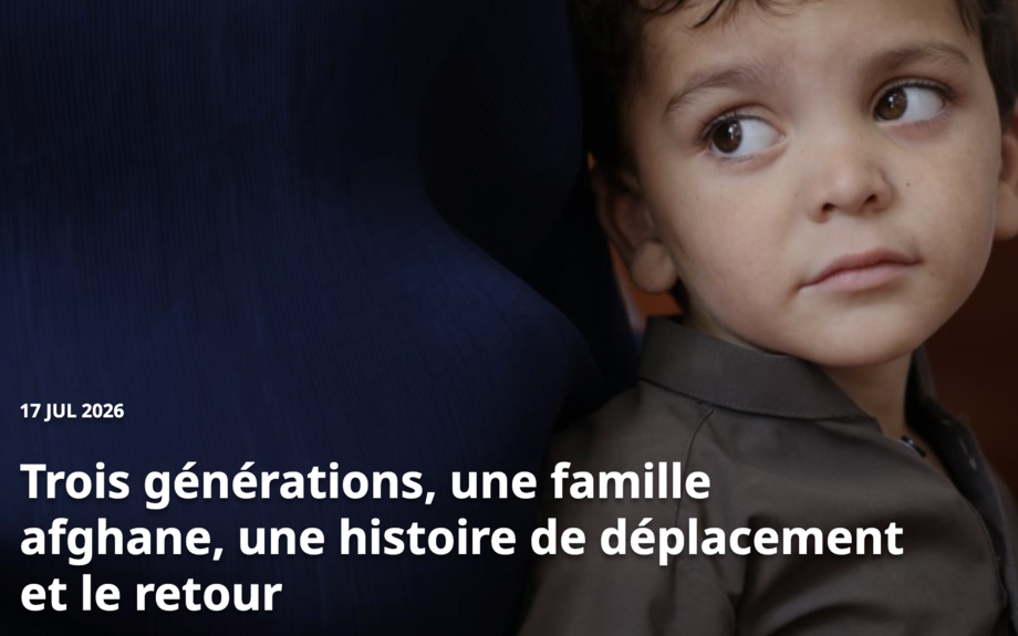 Trois générations, une famille afghane, une histoire de déplacement et le retour | IOM ...
